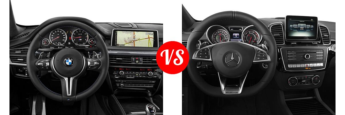 2017 BMW X5 M SUV Sports Activity Vehicle vs. 2017 Mercedes-Benz GLE-Class Coupe SUV AMG GLE 63 S - Dashboard Comparison