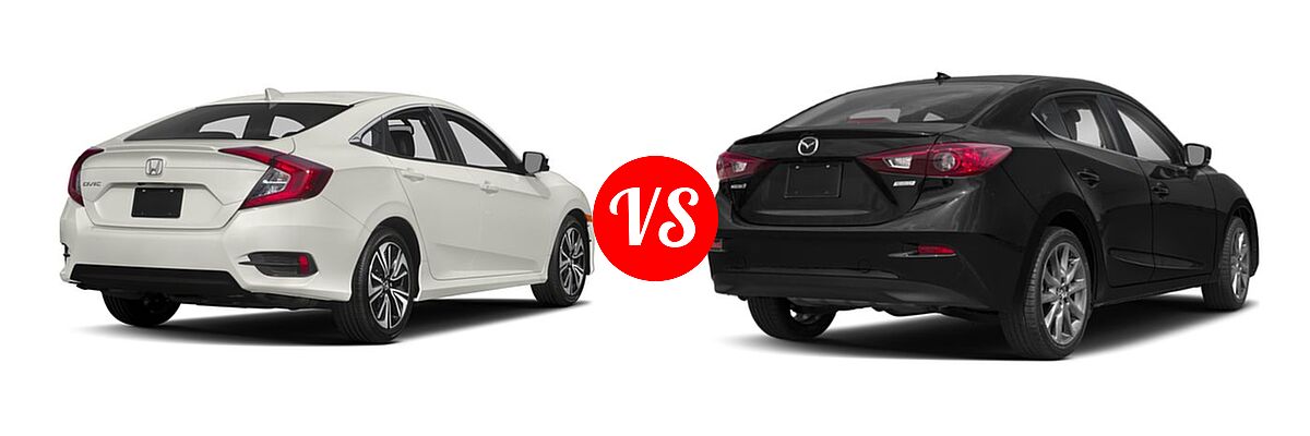 2018 Honda Civic Sedan EX-L vs. 2018 Mazda 3 Sedan Touring - Rear Right Comparison