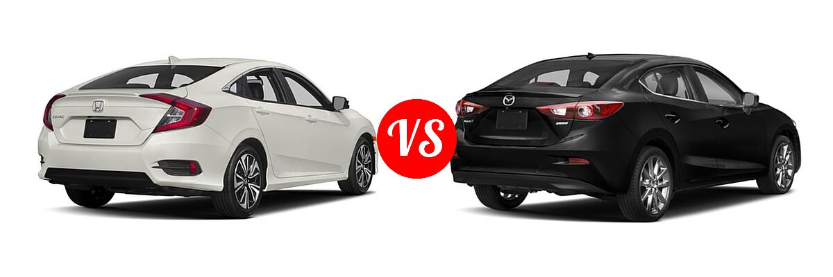 2018 Honda Civic Sedan EX-L vs. 2018 Mazda 3 Sedan Grand Touring - Rear Right Comparison
