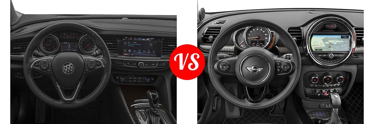 2018 Buick Regal Sportback Hatchback Essence / Preferred / Preferred II vs. 2018 MINI Clubman Hatchback Cooper S - Dashboard Comparison