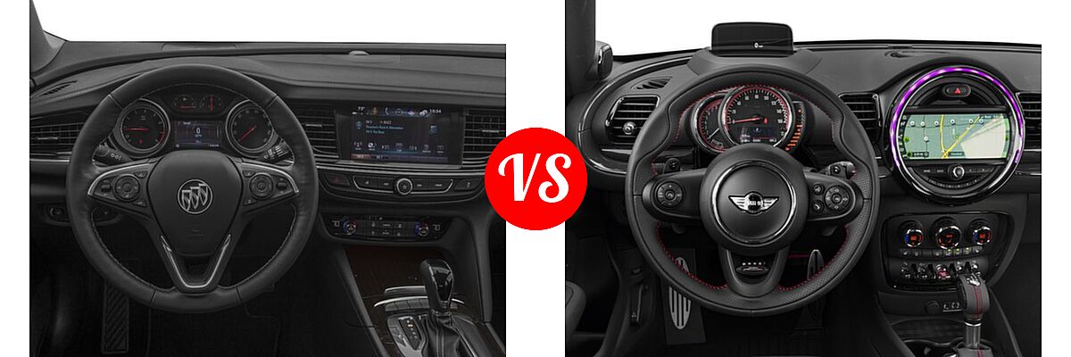 2018 Buick Regal Sportback Hatchback Essence / Preferred / Preferred II vs. 2018 MINI Clubman Hatchback John Cooper Works - Dashboard Comparison