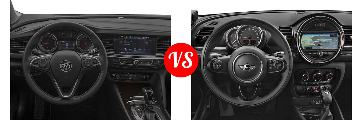 2018 Buick Regal Sportback Hatchback Essence / Preferred / Preferred II vs. 2018 MINI Clubman Hatchback Cooper - Dashboard Comparison