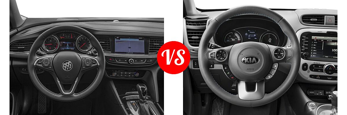 2018 Buick Regal TourX Wagon 5dr Wgn AWD / Essence / Preferred vs. 2018 Kia Soul EV Wagon EV - Dashboard Comparison