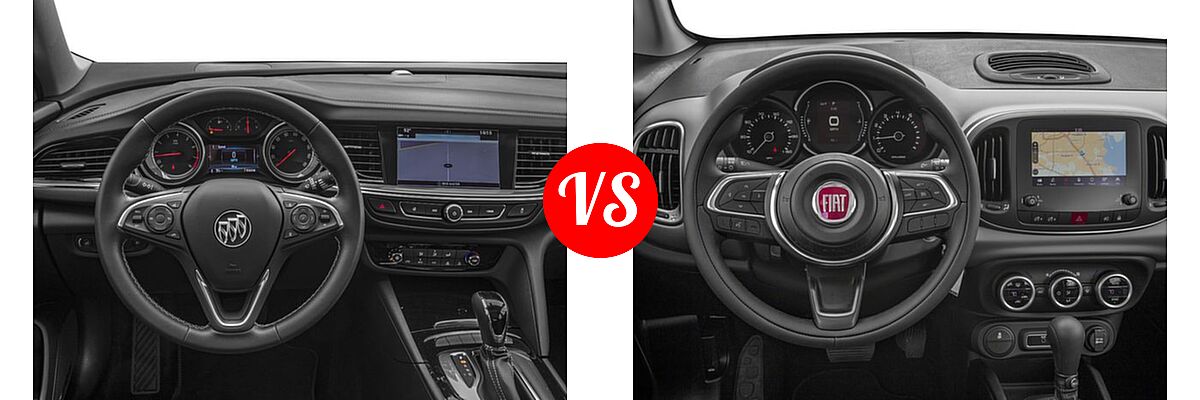2018 Buick Regal TourX Wagon 5dr Wgn AWD / Essence / Preferred vs. 2018 FIAT 500L Wagon Lounge / Pop - Dashboard Comparison