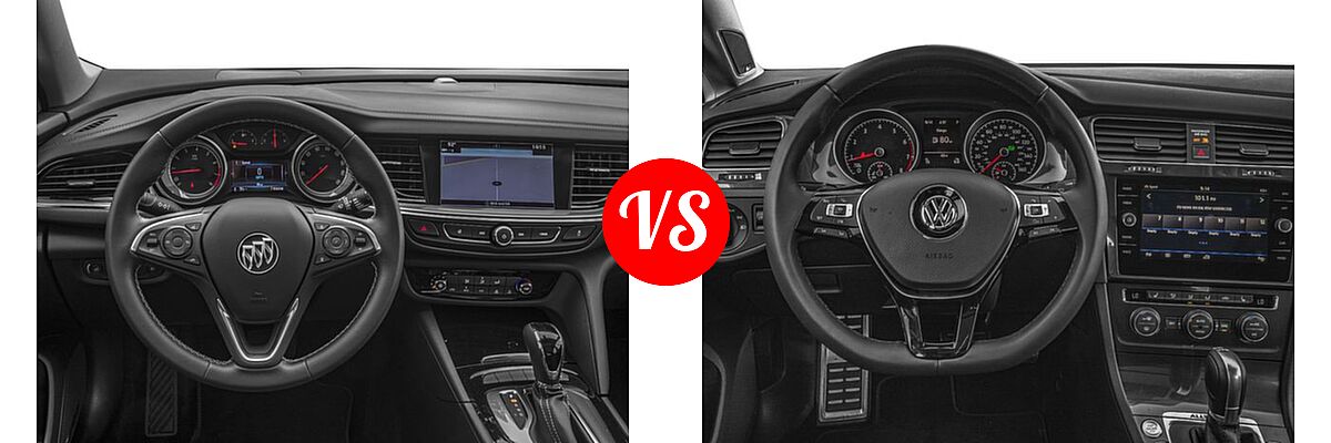 2018 Buick Regal TourX Wagon 5dr Wgn AWD / Essence / Preferred vs. 2018 Volkswagen Golf Alltrack Wagon S / SE / SEL - Dashboard Comparison