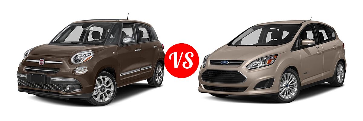 2018 FIAT 500L Wagon Trekking vs. 2018 Ford C-Max Hybrid Wagon SE / Titanium - Front Left Comparison