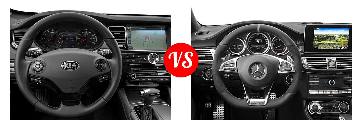 2018 Kia K900 Sedan Premium vs. 2018 Mercedes-Benz CLS-Class AMG CLS 63 S Sedan AMG CLS 63 S - Dashboard Comparison