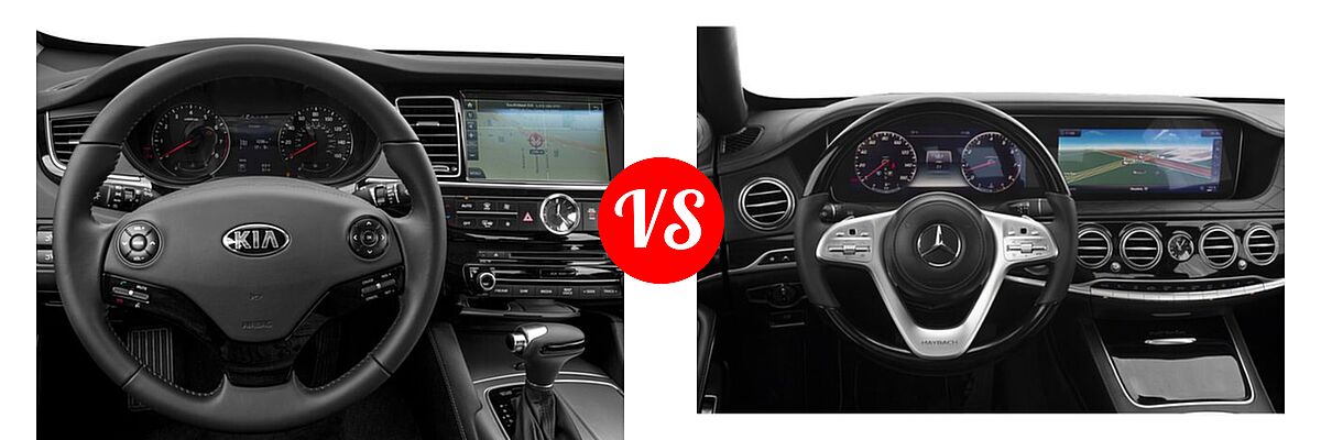 2018 Kia K900 Sedan Premium vs. 2018 Mercedes-Benz Maybach Sedan Maybach S 560 - Dashboard Comparison