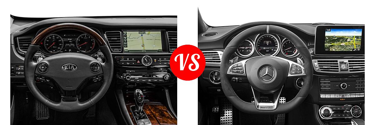 2018 Kia K900 Sedan Luxury vs. 2018 Mercedes-Benz CLS-Class AMG CLS 63 S Sedan AMG CLS 63 S - Dashboard Comparison
