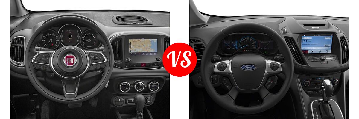 2018 FIAT 500L Wagon Lounge / Pop vs. 2018 Ford C-Max Hybrid Wagon SE / Titanium - Dashboard Comparison