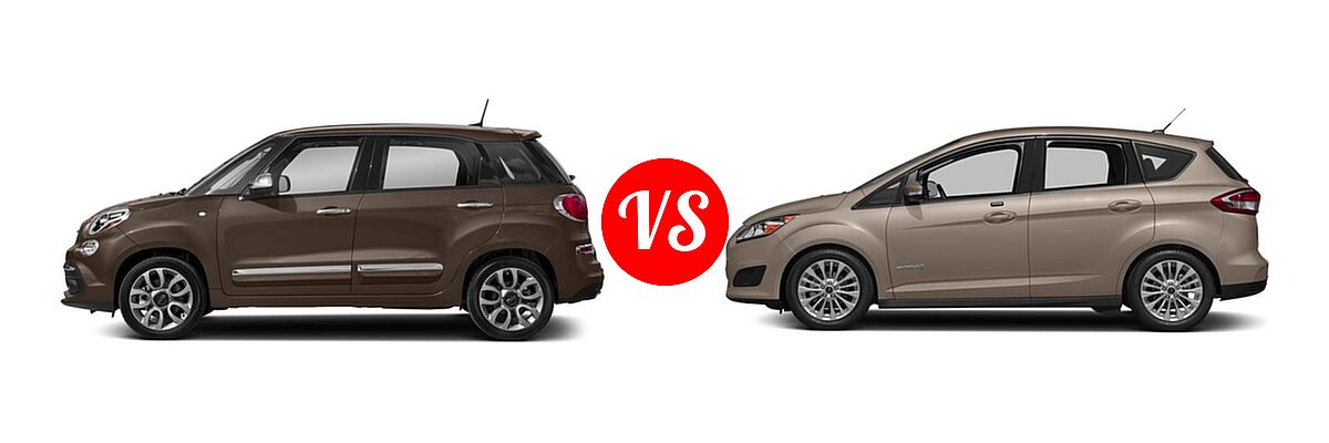 2018 FIAT 500L Wagon Lounge / Pop vs. 2018 Ford C-Max Hybrid Wagon SE / Titanium - Side Comparison