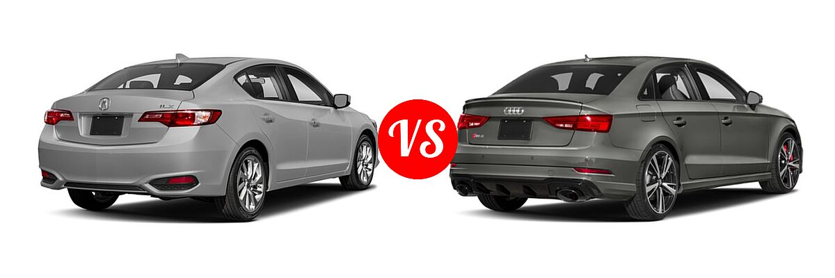 2018 Acura ILX Sedan w/AcuraWatch Plus vs. 2018 Audi RS 3 Sedan 2.5 TFSI S Tronic - Rear Right Comparison
