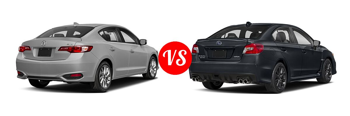 2018 Acura ILX Sedan w/AcuraWatch Plus vs. 2018 Subaru WRX Sedan Manual - Rear Right Comparison