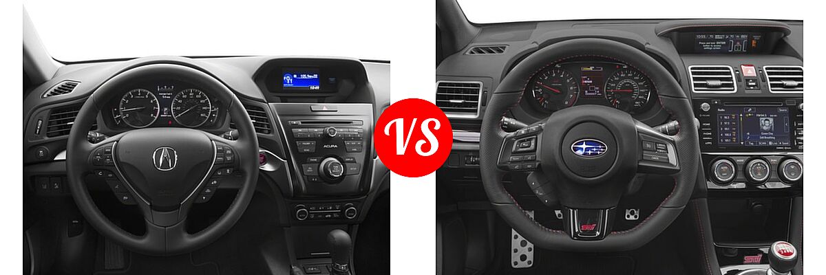 2018 Acura ILX Sedan w/AcuraWatch Plus vs. 2018 Subaru WRX STI Sedan STI - Dashboard Comparison