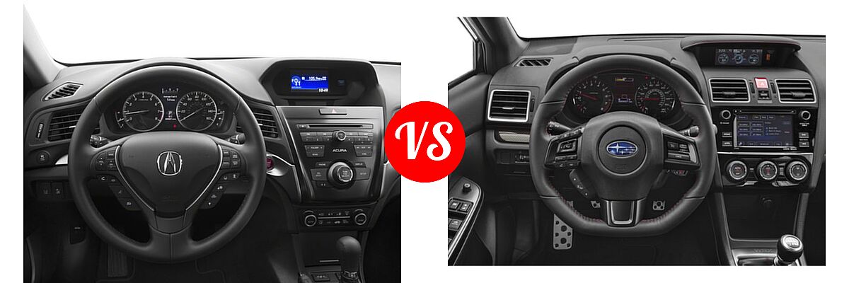2018 Acura ILX Sedan w/AcuraWatch Plus vs. 2018 Subaru WRX Sedan Manual - Dashboard Comparison