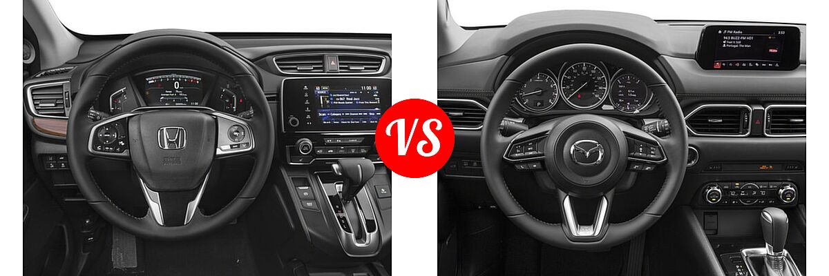 2018 Honda CR-V SUV EX-L vs. 2018 Mazda CX-5 SUV Touring - Dashboard Comparison