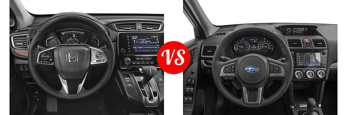 2018 Honda CR-V SUV EX-L vs. 2018 Subaru Forester SUV Touring - Dashboard Comparison