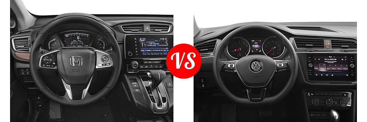 2018 Honda CR-V SUV EX-L vs. 2018 Volkswagen Tiguan SUV S / SE / SEL / SEL Premium - Dashboard Comparison
