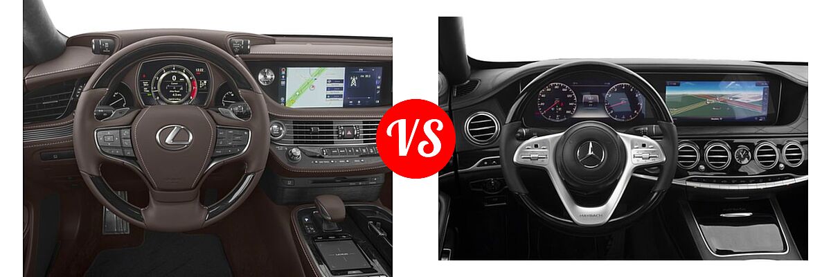 2018 Lexus LS 500 Sedan LS 500 vs. 2018 Mercedes-Benz Maybach Sedan Maybach S 560 - Dashboard Comparison