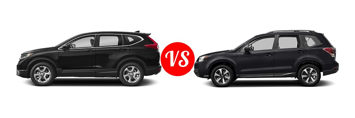 2018 Honda CR-V SUV EX-L vs. 2018 Subaru Forester SUV 2.5i Manual - Side Comparison