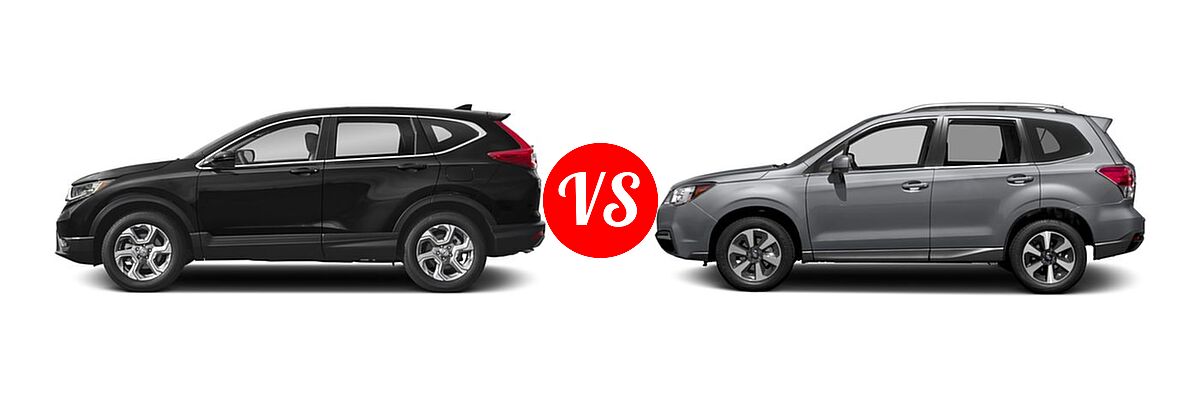 2018 Honda CR-V SUV EX-L vs. 2018 Subaru Forester SUV Limited - Side Comparison