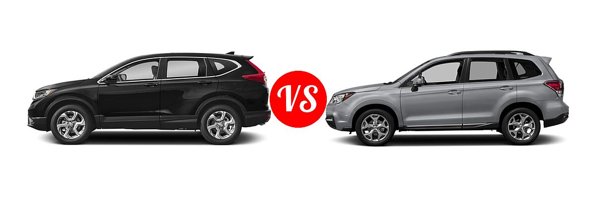 2018 Honda CR-V SUV EX-L vs. 2018 Subaru Forester SUV Touring - Side Comparison