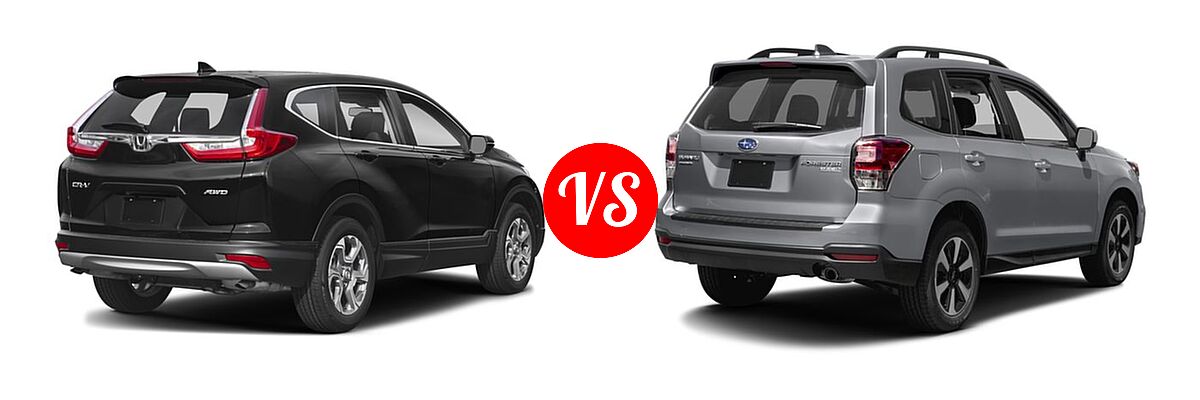 2018 Honda CR-V SUV EX-L vs. 2018 Subaru Forester SUV Limited - Rear Right Comparison
