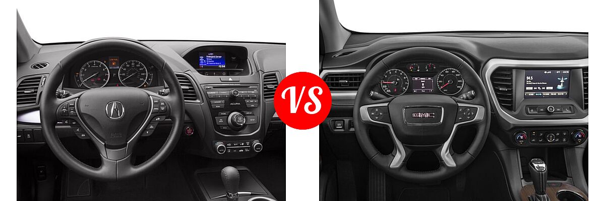 2017 Acura RDX SUV AWD vs. 2017 GMC Acadia SUV SL - Dashboard Comparison