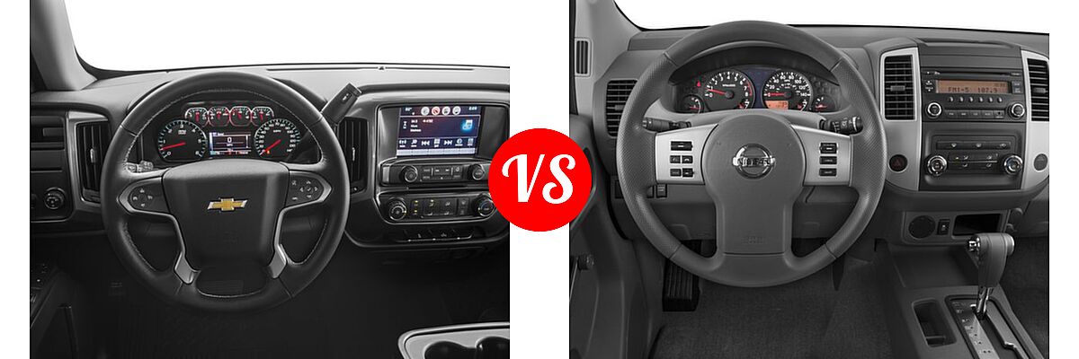 2017 Chevrolet Silverado 1500 Pickup LT vs. 2017 Nissan Frontier Pickup S - Dashboard Comparison