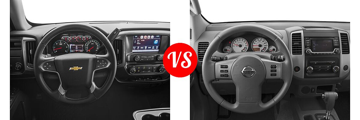 2017 Chevrolet Silverado 1500 Pickup LT vs. 2017 Nissan Frontier Pickup Desert Runner - Dashboard Comparison