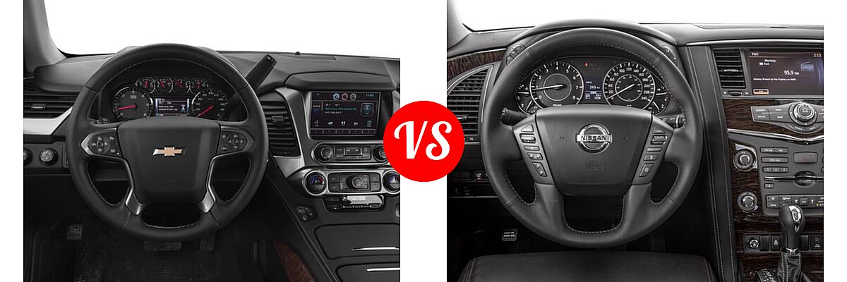 2017 Chevrolet Tahoe SUV Premier vs. 2017 Nissan Armada SUV Platinum - Dashboard Comparison