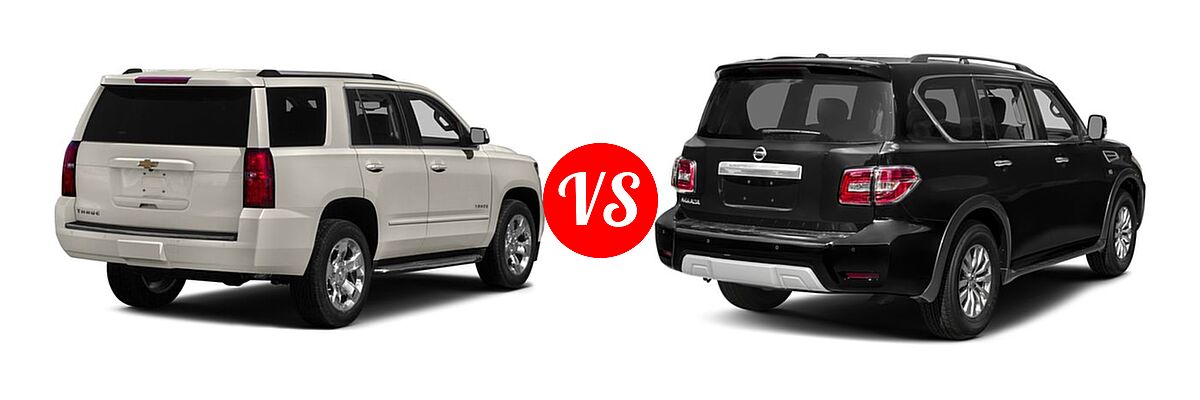 2017 Chevrolet Tahoe SUV Premier vs. 2017 Nissan Armada SUV SV - Rear Right Comparison