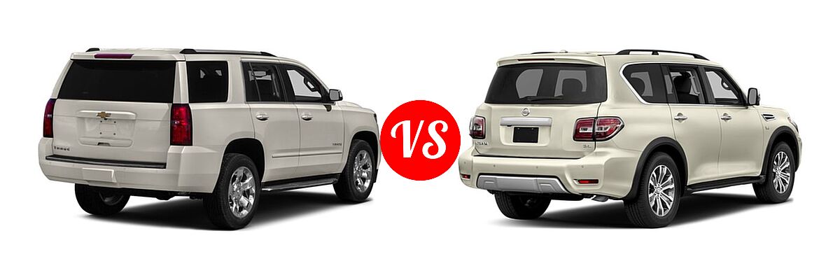 2017 Chevrolet Tahoe SUV Premier vs. 2017 Nissan Armada SUV SL - Rear Right Comparison