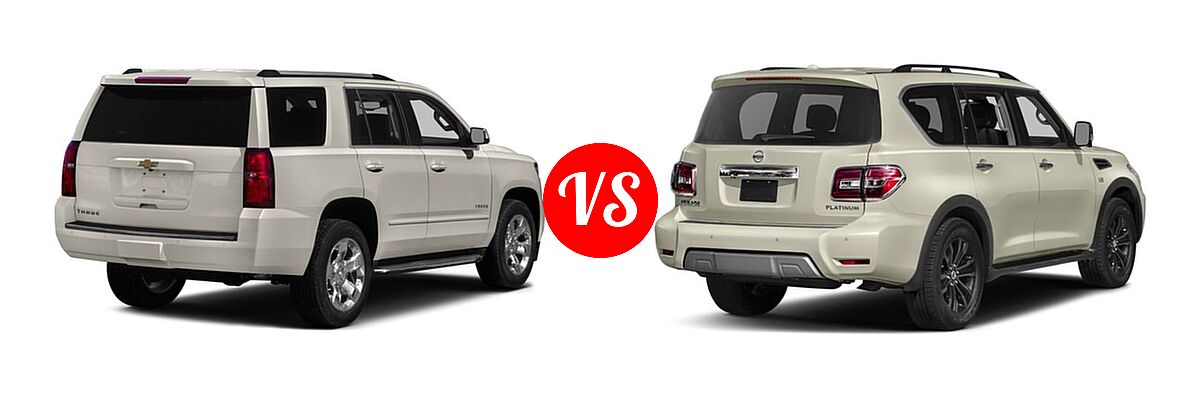 2017 Chevrolet Tahoe SUV Premier vs. 2017 Nissan Armada SUV Platinum - Rear Right Comparison