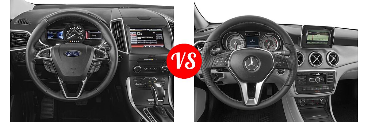 2017 Ford Edge SUV SE / SEL / Titanium vs. 2017 Mercedes-Benz GLA-Class SUV GLA 250 - Dashboard Comparison
