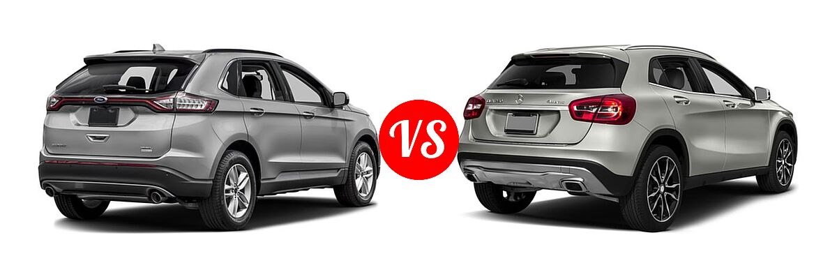 2017 Ford Edge SUV SE / SEL / Titanium vs. 2017 Mercedes-Benz GLA-Class SUV GLA 250 - Rear Right Comparison
