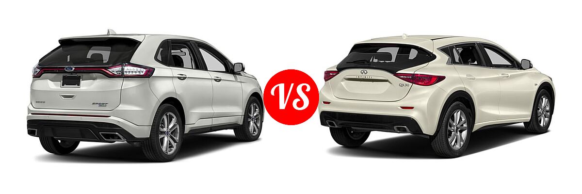 2017 Ford Edge SUV Sport vs. 2017 Infiniti QX30 SUV FWD / Luxury / Premium / Sport - Rear Right Comparison