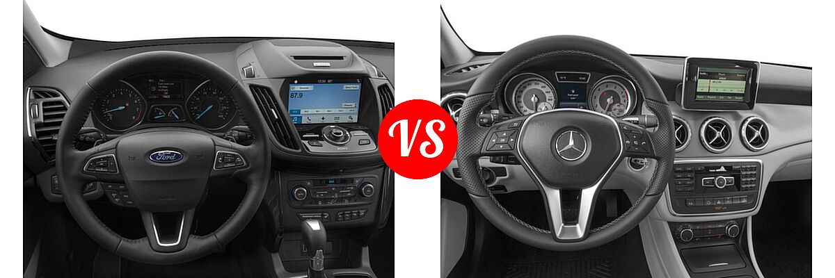2017 Ford Escape SUV Titanium vs. 2017 Mercedes-Benz GLA-Class SUV GLA 250 - Dashboard Comparison