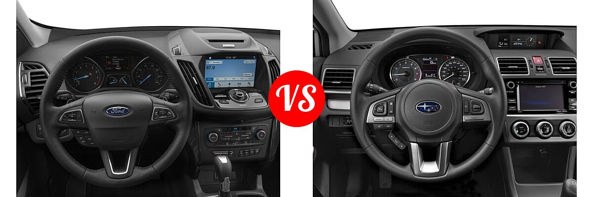 2017 Ford Escape SUV Titanium vs. 2017 Subaru Crosstrek SUV 2.0i Manual / Limited / Premium - Dashboard Comparison