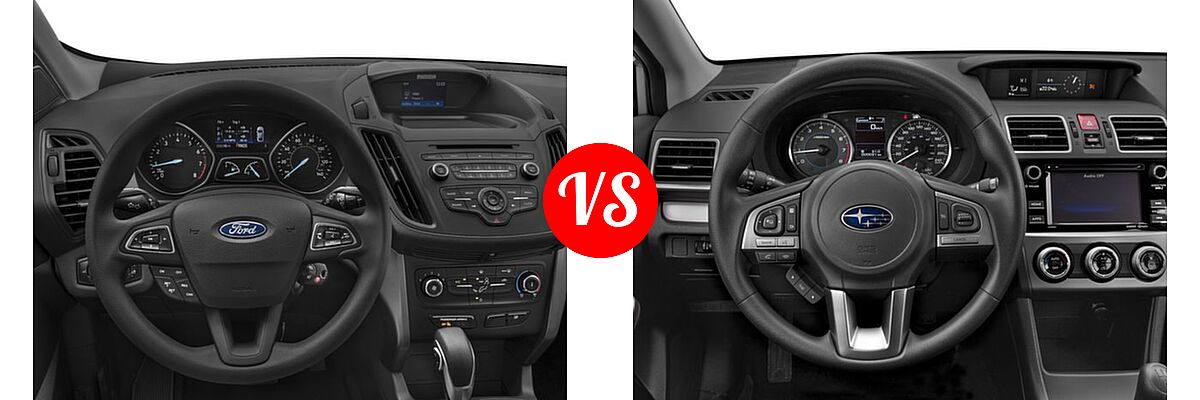2017 Ford Escape SUV S / SE vs. 2017 Subaru Crosstrek SUV 2.0i Manual / Limited / Premium - Dashboard Comparison