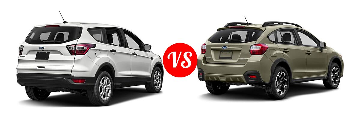 2017 Ford Escape SUV S / SE vs. 2017 Subaru Crosstrek SUV 2.0i Manual / Limited / Premium - Rear Right Comparison