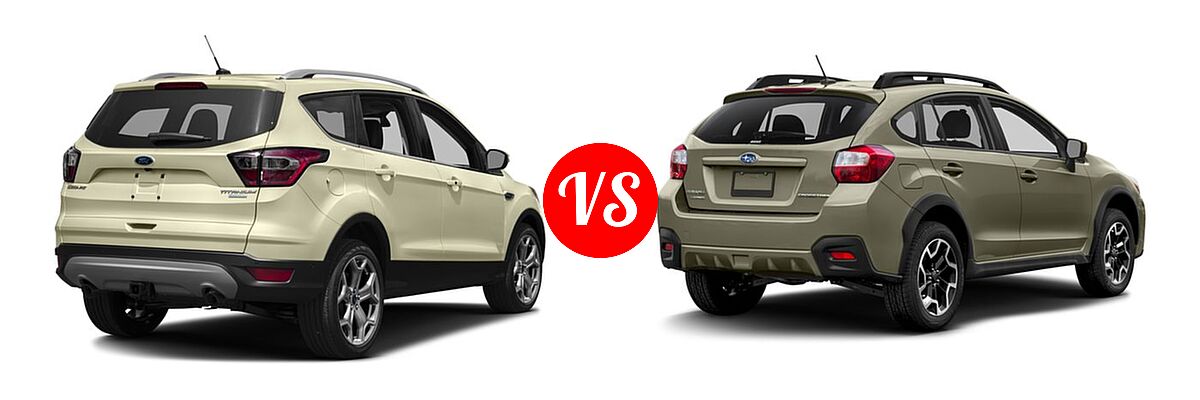 2017 Ford Escape SUV Titanium vs. 2017 Subaru Crosstrek SUV 2.0i Manual / Limited / Premium - Rear Right Comparison