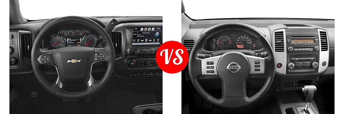 2017 Chevrolet Silverado 1500 Pickup LT vs. 2017 Nissan Frontier Pickup S - Dashboard Comparison