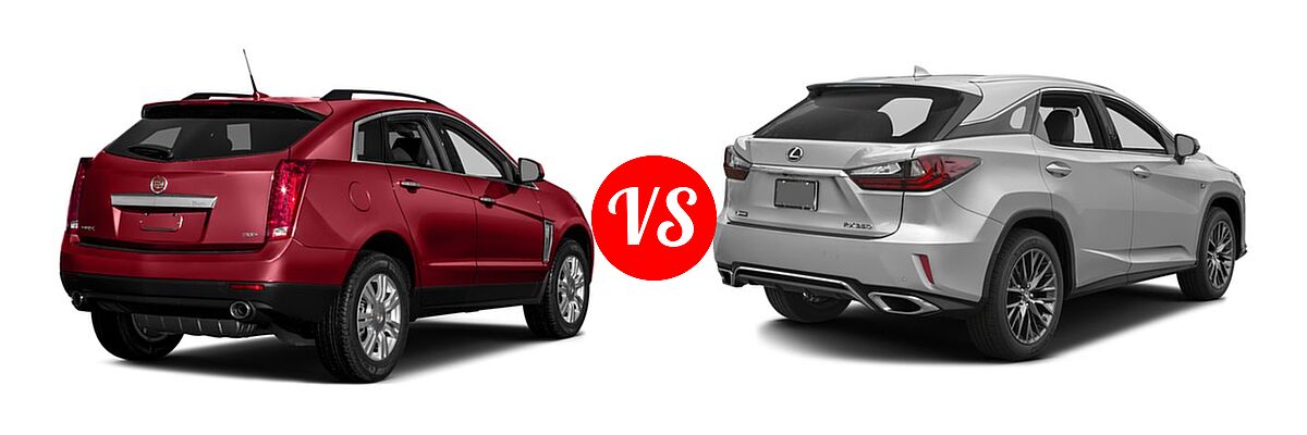 2016 Cadillac SRX SUV Luxury Collection / Performance Collection / Premium Collection vs. 2016 Lexus RX 350 SUV F Sport - Rear Right Comparison
