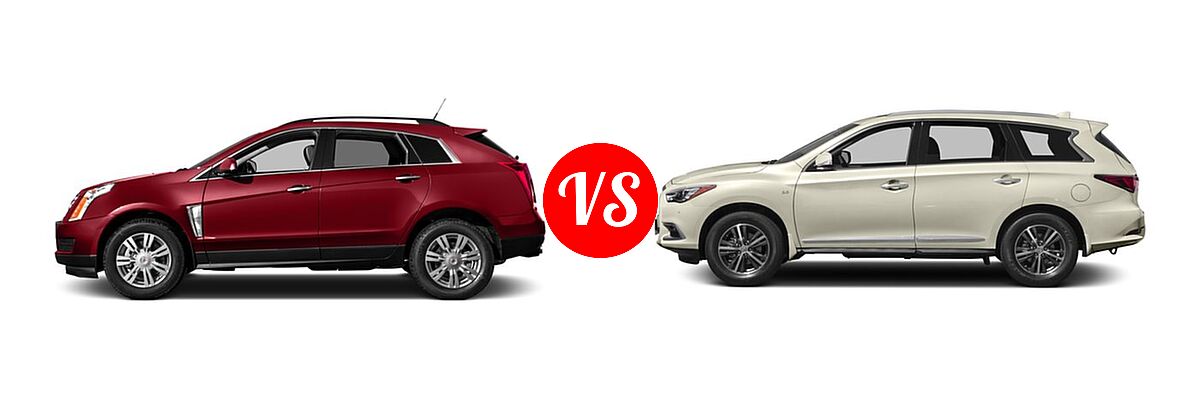 2016 Cadillac SRX SUV Luxury Collection / Performance Collection / Premium Collection vs. 2016 Infiniti QX60 SUV AWD 4dr / FWD 4dr - Side Comparison