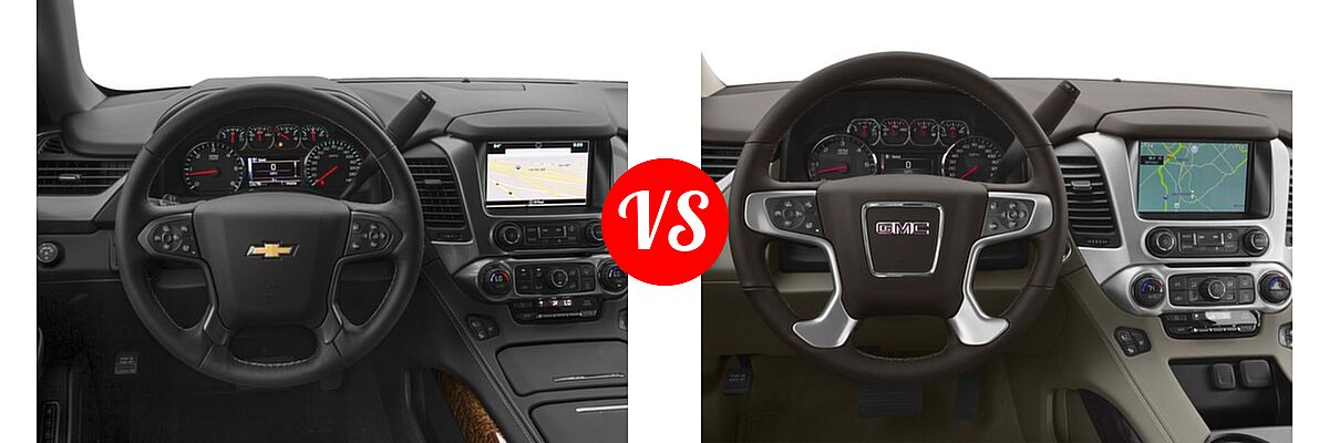 2016 Chevrolet Suburban SUV LTZ vs. 2016 GMC Yukon XL SUV SLE / SLT - Dashboard Comparison