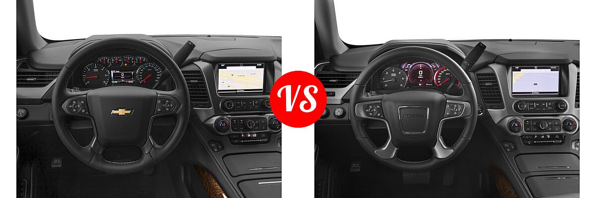 2016 Chevrolet Suburban SUV LTZ vs. 2016 GMC Yukon XL SUV Denali - Dashboard Comparison