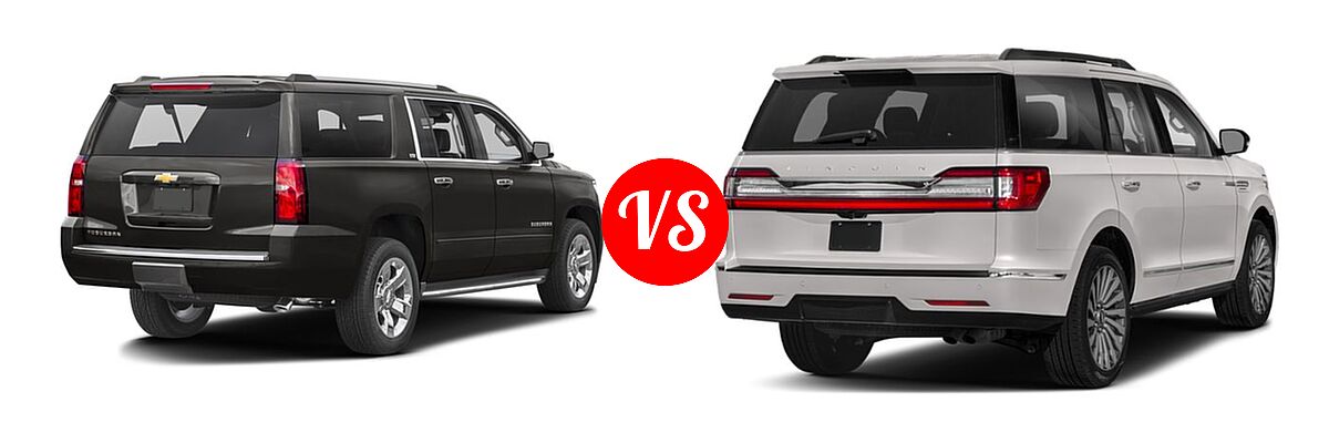 2016 Chevrolet Suburban SUV LTZ vs. 2019 Lincoln Navigator SUV Black Label / Premiere / Reserve / Select - Rear Right Comparison