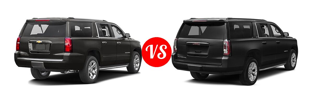 2016 Chevrolet Suburban SUV LTZ vs. 2016 GMC Yukon XL SUV SLE / SLT - Rear Right Comparison