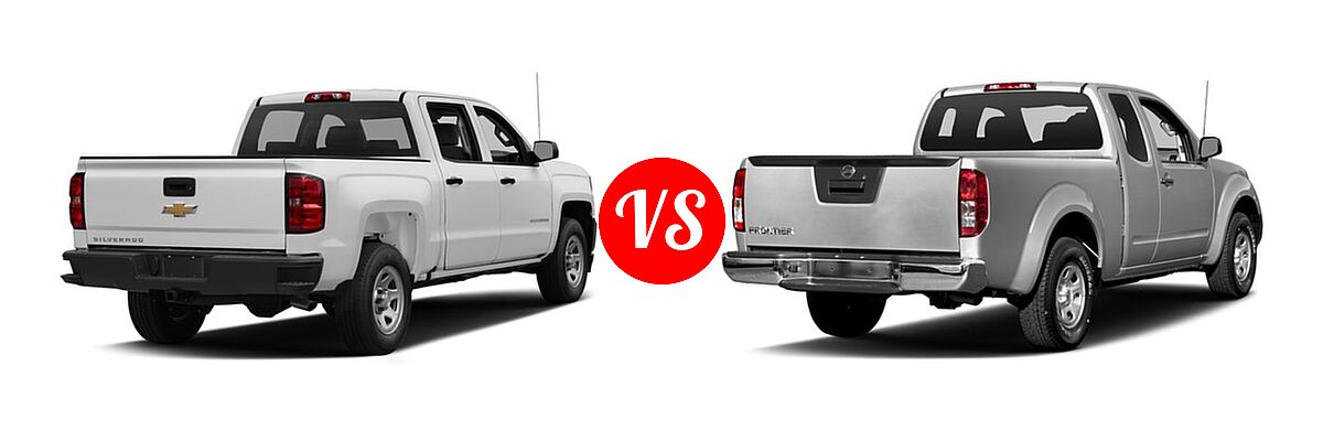 2017 Chevrolet Silverado 1500 Pickup Work Truck vs. 2017 Nissan Frontier Pickup S - Rear Right Comparison